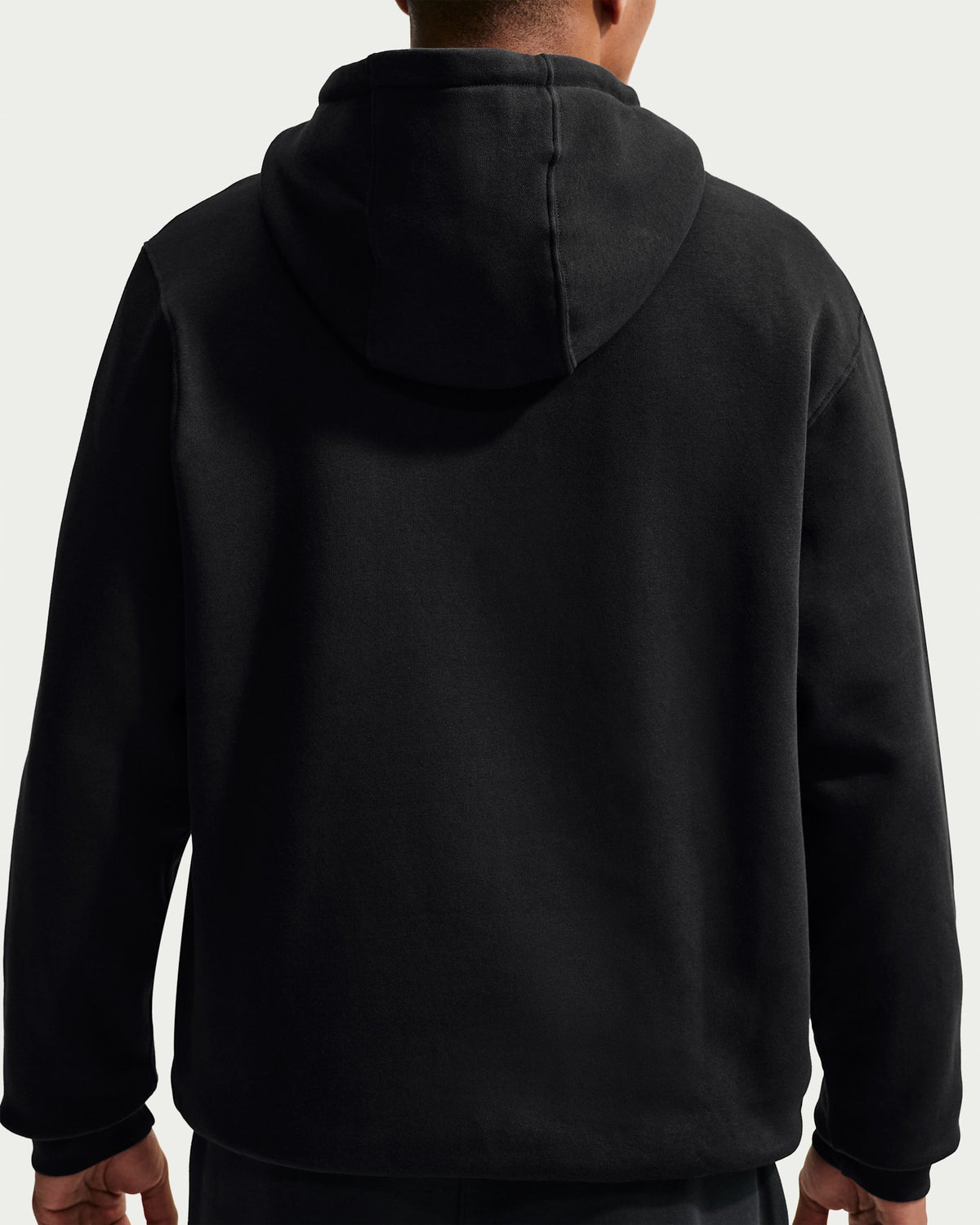 Nike Club, Felpa Pullover in Fleece con Cappuccio Uomo - Nero