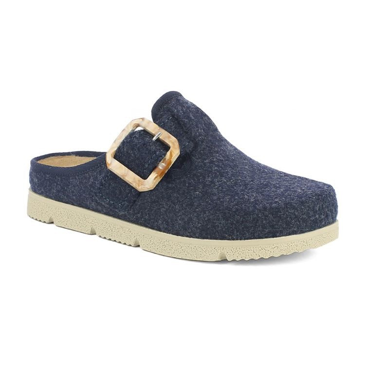 Inblu NS08, Pantofole EcoFriends Donna Con Fibbia Quadrata - Tortora, Avio
