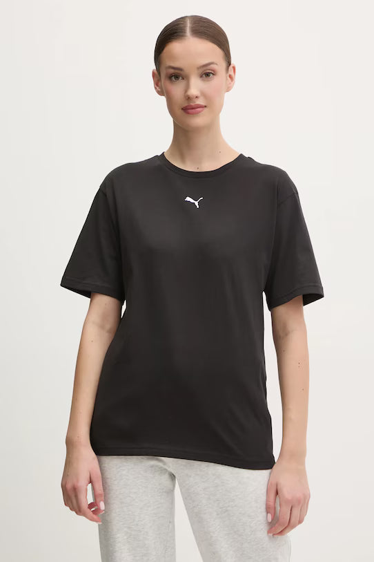 Puma T-Shirt ESS Relaxed, Maglietta Oversize Donna - Nero, Rosa