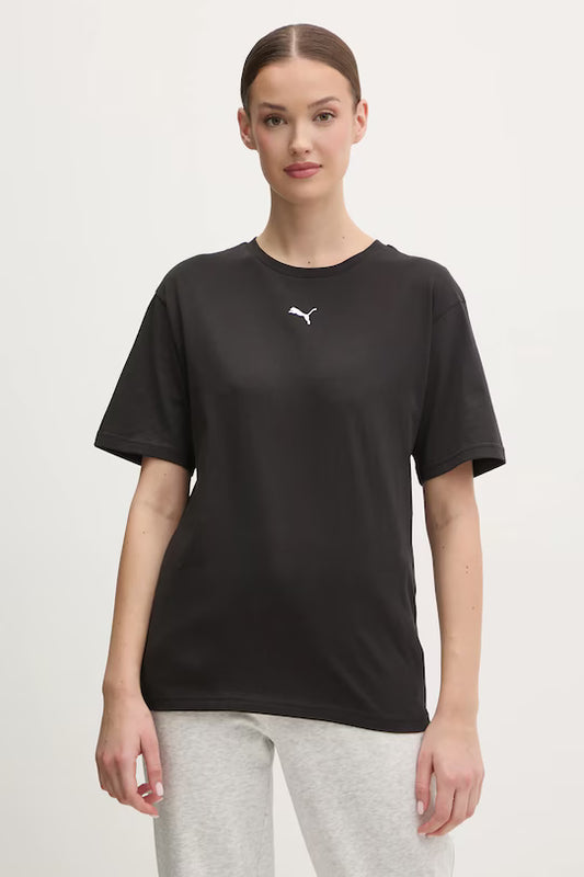 Puma T-Shirt ESS Relaxed, Maglietta Oversize Donna - Nero, Rosa