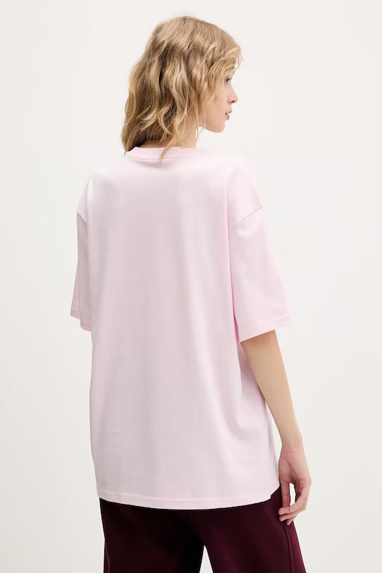 Adidas House Of Tiro, T-Shirt Donna Oversize - Rosa, Nero