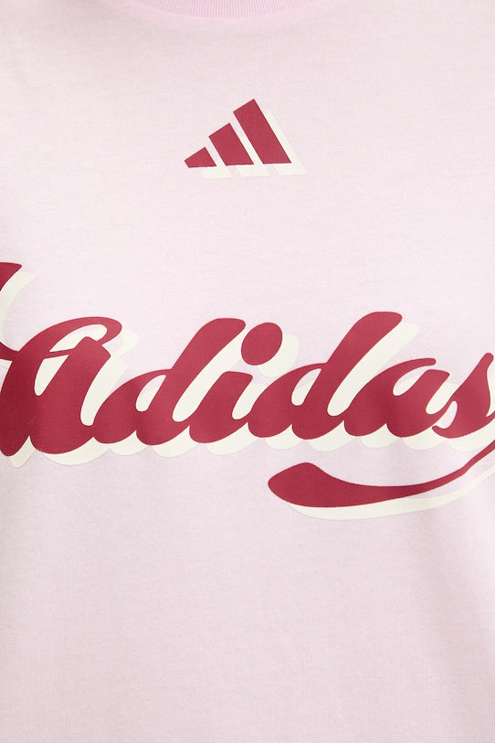 Adidas House Of Tiro, T-Shirt Donna Oversize - Rosa, Nero