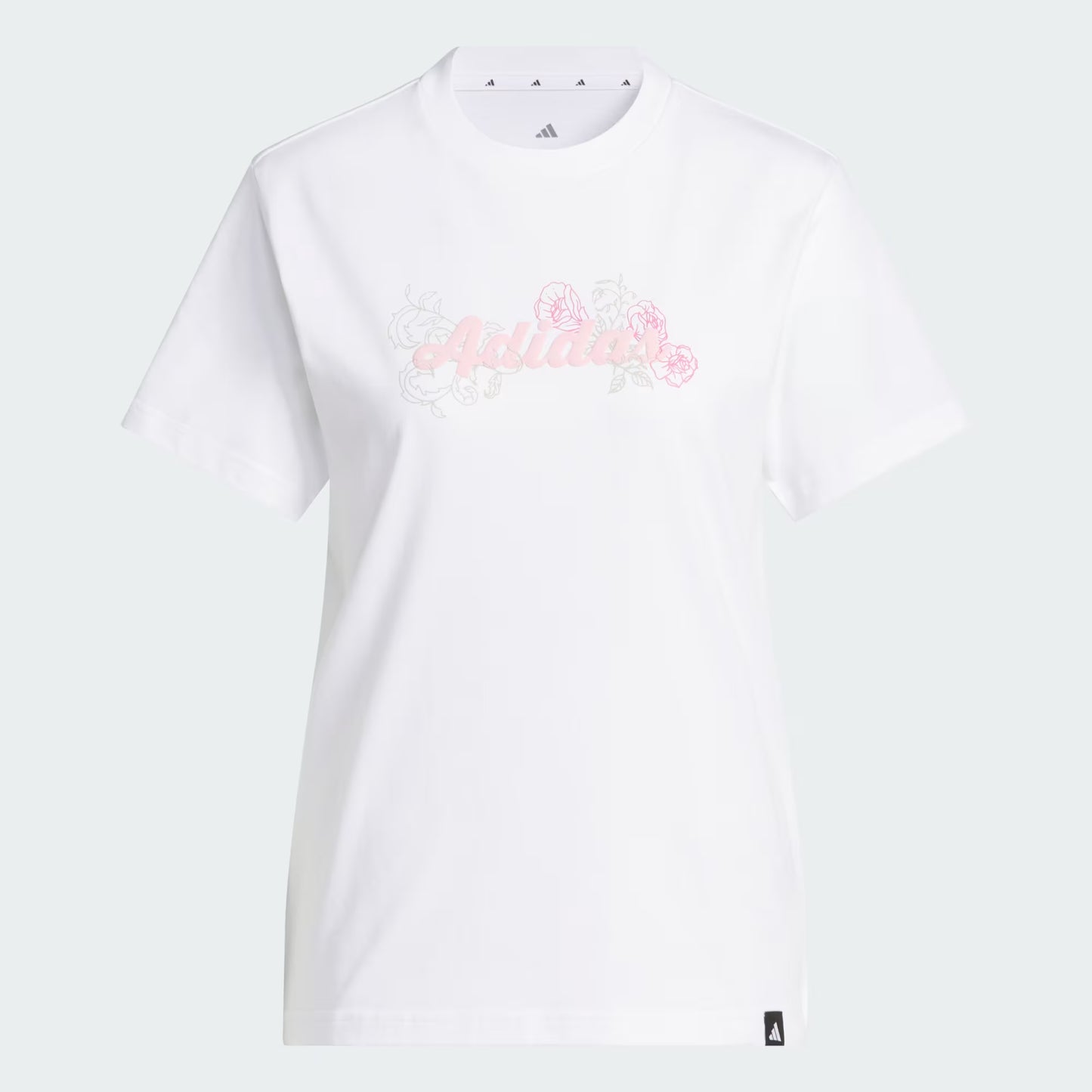 Adidas Western Florals Graphic, T-Shirt Donna Con Stampa Floreale - Beige, Bianco