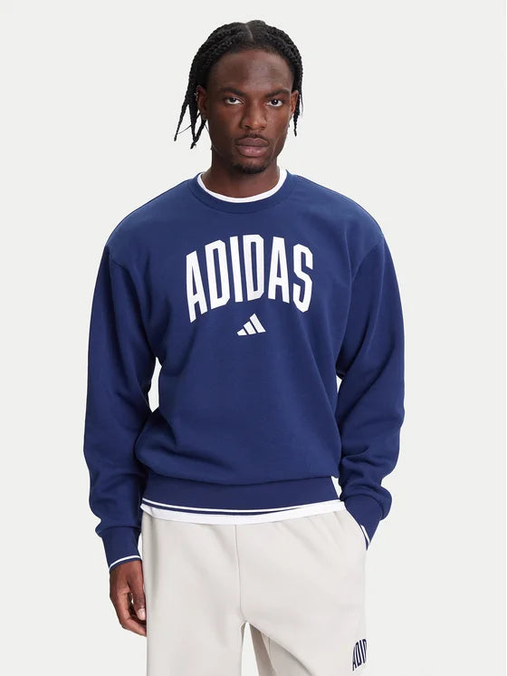 Adidas Collegiate Sweat, Felpa Uomo - Blu