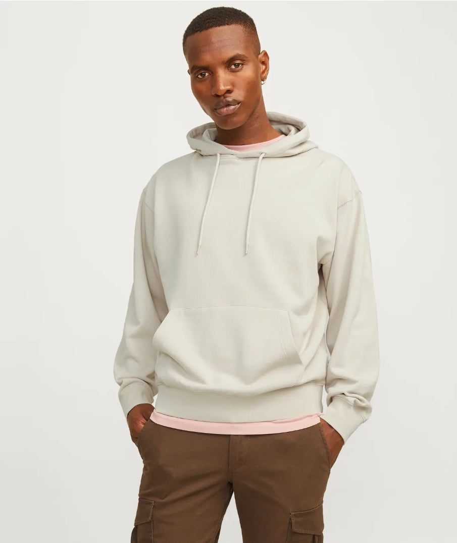 Jack&Jones JJECHARGE SWEAT HOOD NOOS, Felpa Garzata Uomo - Nero, Beige, Blu