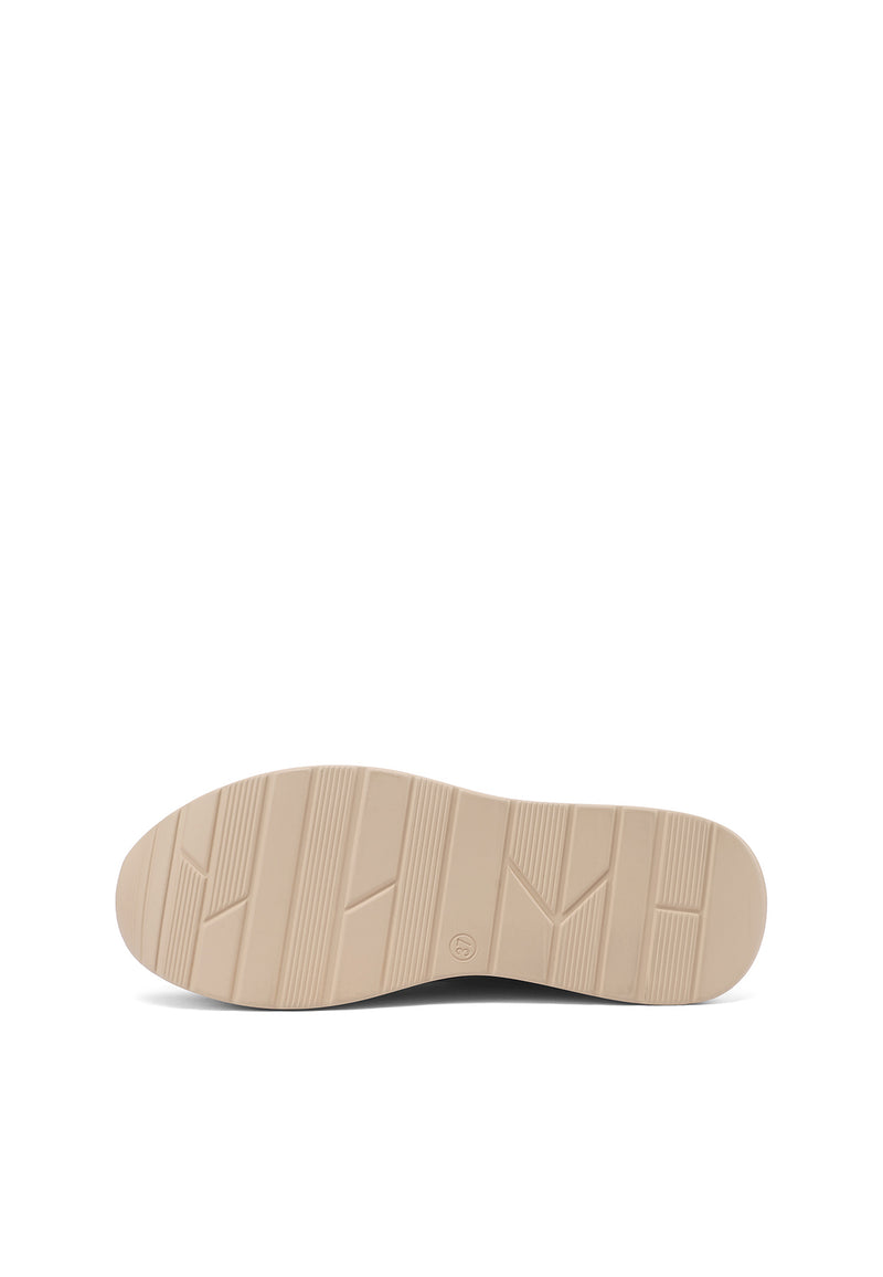 QUEEN HELENA X35-25, Sneaker Donna Platform Taupe Con Zip Laterale - Marrone, Nero
