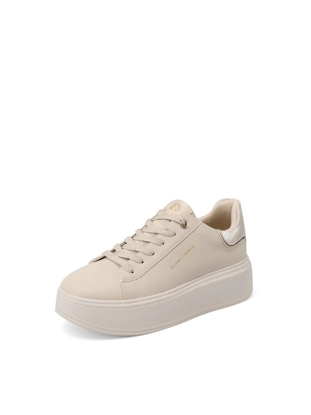 QUEEN HELENA (X33-4), Sneaker Donna Con Platform in Gomma - Beige