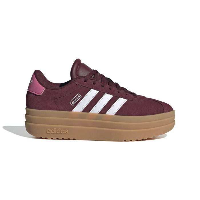 Adidas VL Court Bold, Sneaker Platform Donna - Bianco, Bordeaux