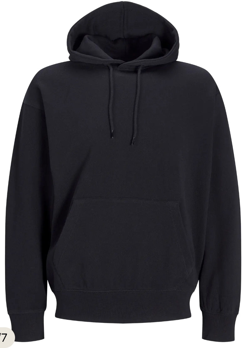Jack&Jones JJECHARGE SWEAT HOOD NOOS, Felpa Garzata Uomo - Nero, Beige, Blu