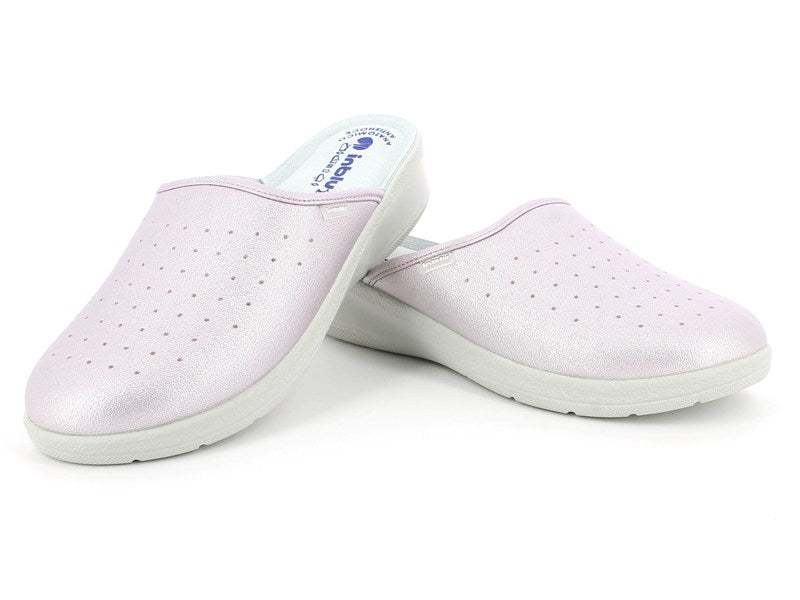 Inblu 5033N, Zoccoli Colorati Classici Con Plantare In Vera Pelle - Rosa, Jeans