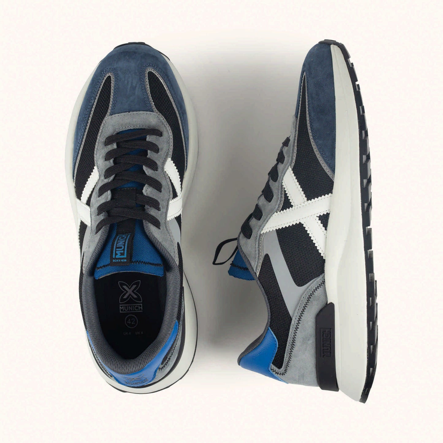 Munich Dynamix, Sneaker Uomo - Navy/Grigio, Blu