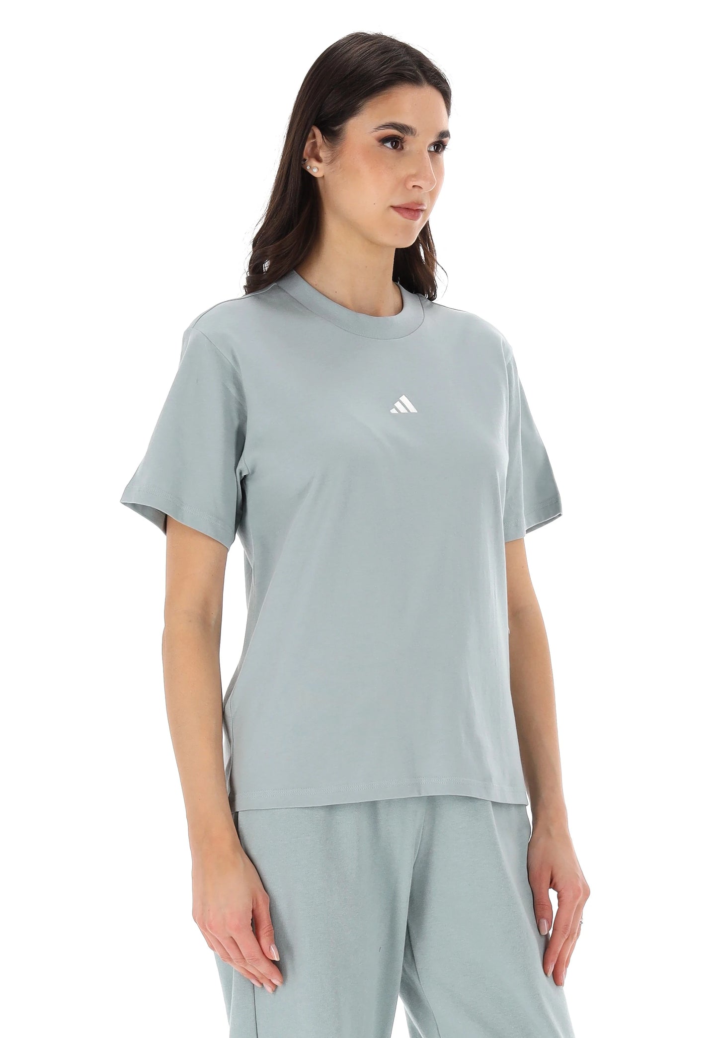Adidas Essentials Small Logo Cotton Tee, T-Shirt Donna - Verde