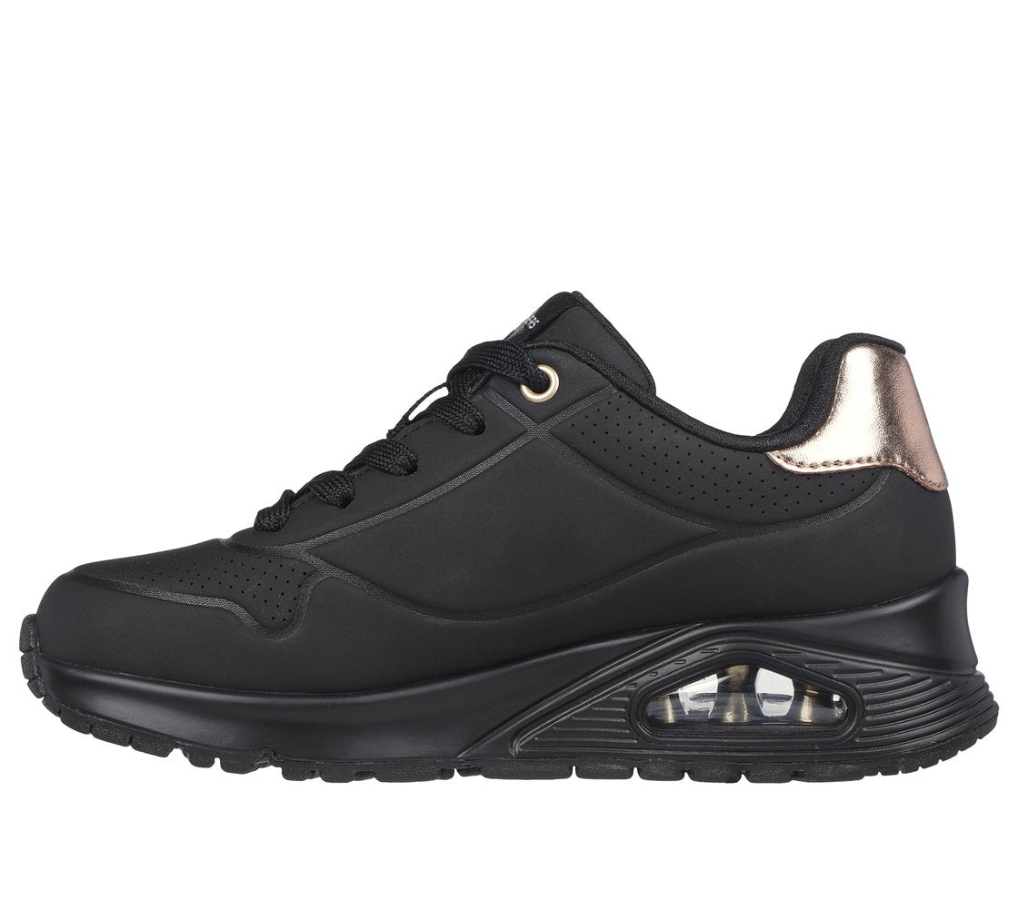 Skechers 310545 Uno Gen1 Shimmer Away, Fitness Donna - Nero, Bianco