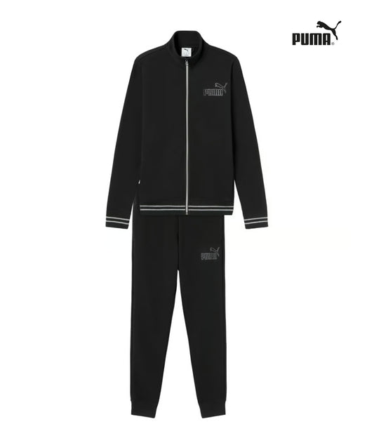 Puma Ess RhineStone Logo FZ Suit TR, Tuta Donna - Nero