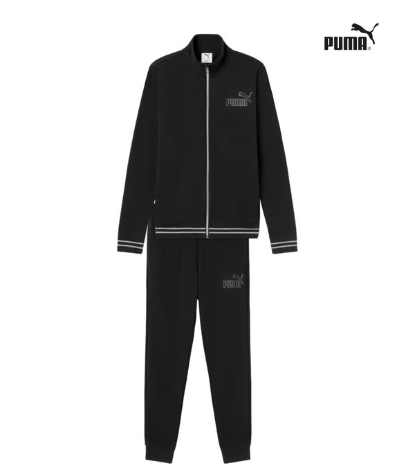 Puma Ess RhineStone Logo FZ Suit TR, Tuta Donna - Nero