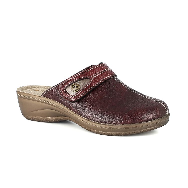 Inblu LY80 Pantofole Donna In Ecopelle e Chiusura a Strappo - Bordeaux, Blu