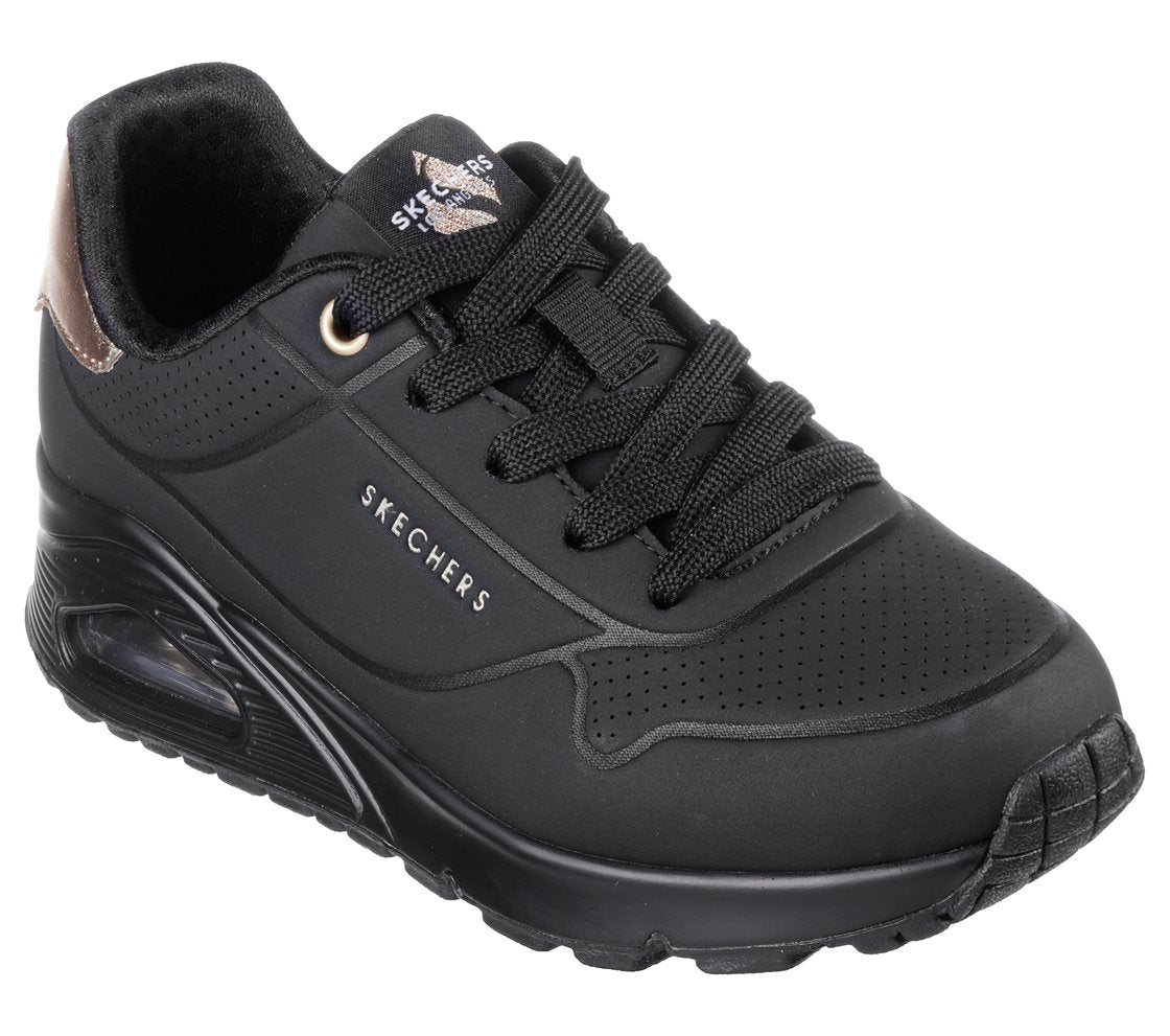Skechers 310545 Uno Gen1 Shimmer Away, Fitness Donna - Nero, Bianco