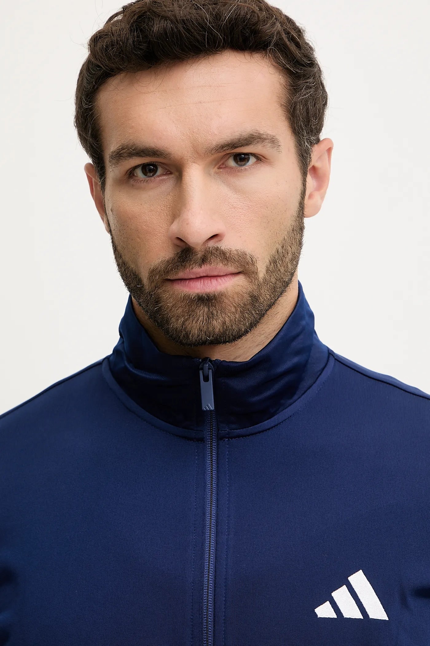 Adidas Basic Linear Logo, Tuta Da Ginnastica Uomo - Nero, Blu, Grigio