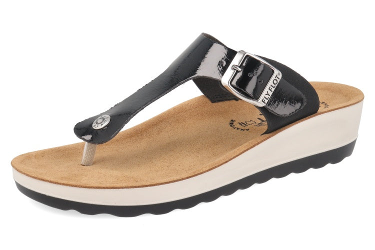 FlyFlot 42 H59 3C, Infradito Donna Con Suola in Pelle- Rosa, Nero