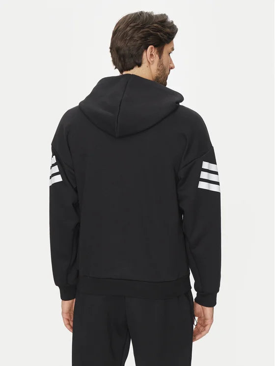 Adidas Future Icons 3-Stripes, Felpa Uomo Con Cappuccio - Nero