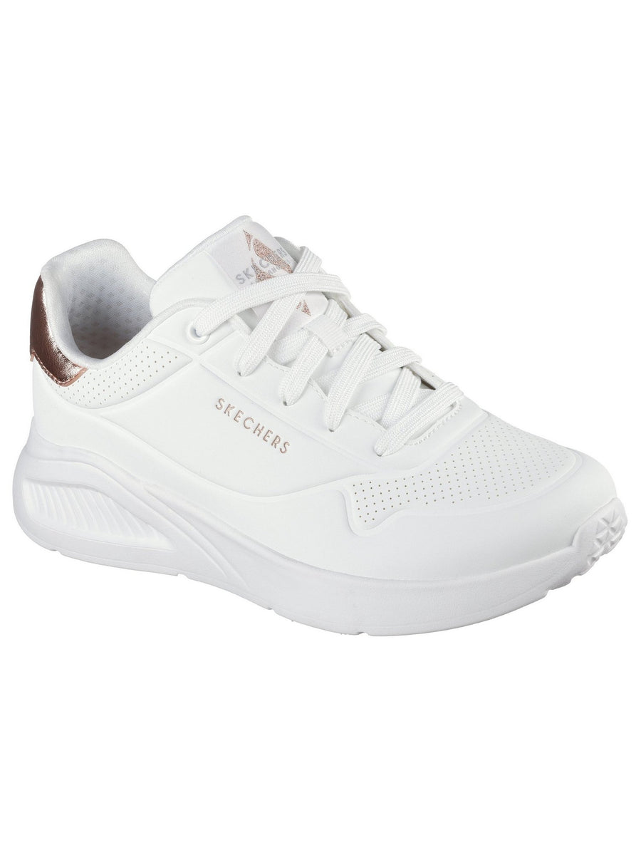Skechers Uno Lite Shimmer Along 177291, Fitness Donna - Bianco