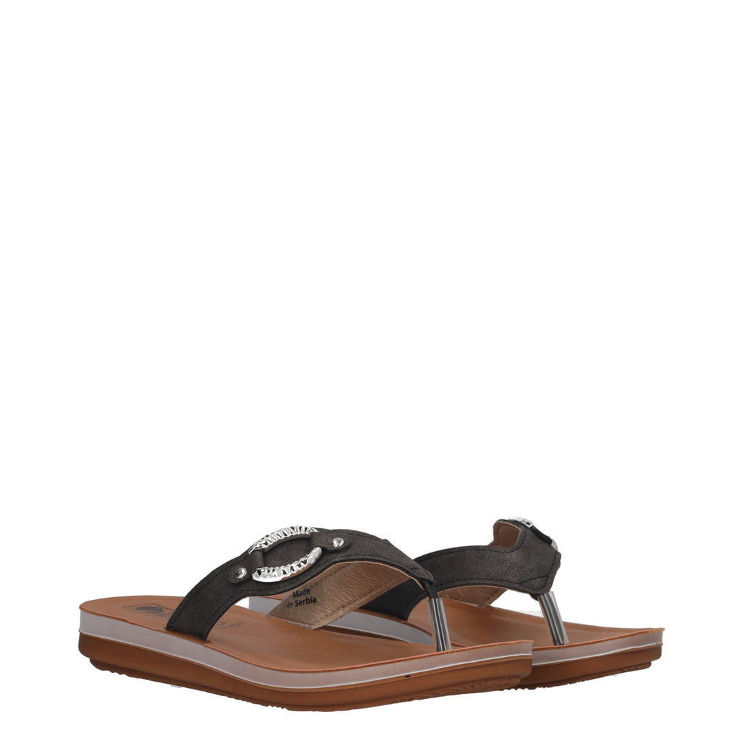 Inblu ZO19, Infradito Donna - Nero, Bianco, Bronzo