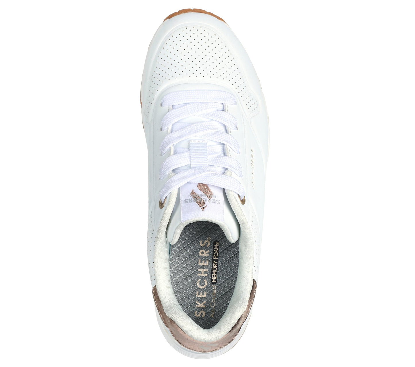 Skechers 310545 Uno Gen1 Shimmer Away, Fitness Donna - Nero, Bianco