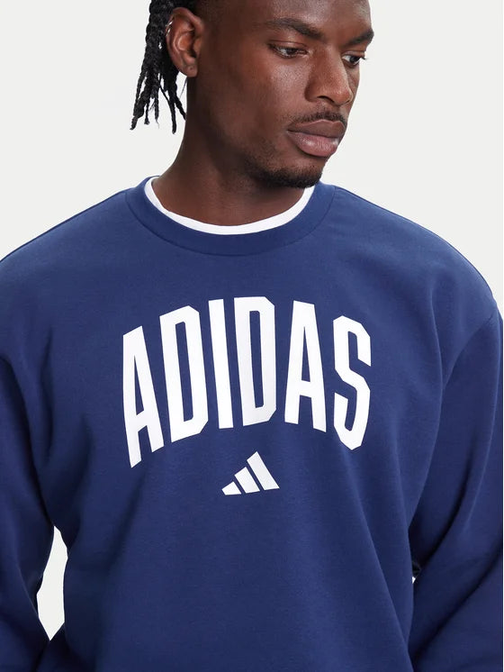 Adidas Collegiate Sweat, Felpa Uomo - Blu