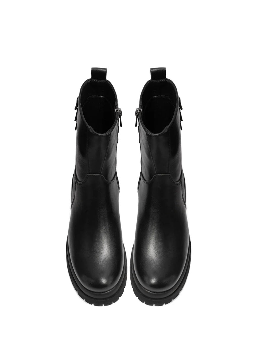 Queen Helena X33-98, Stivaletti da Donna con Fibbie Laterali - Nero