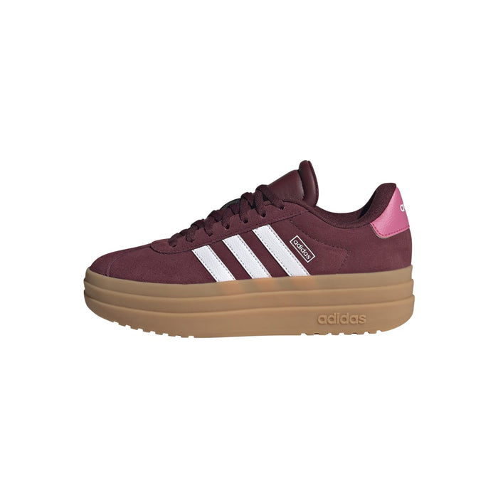 Adidas VL Court Bold, Sneaker Platform Donna - Bianco, Bordeaux
