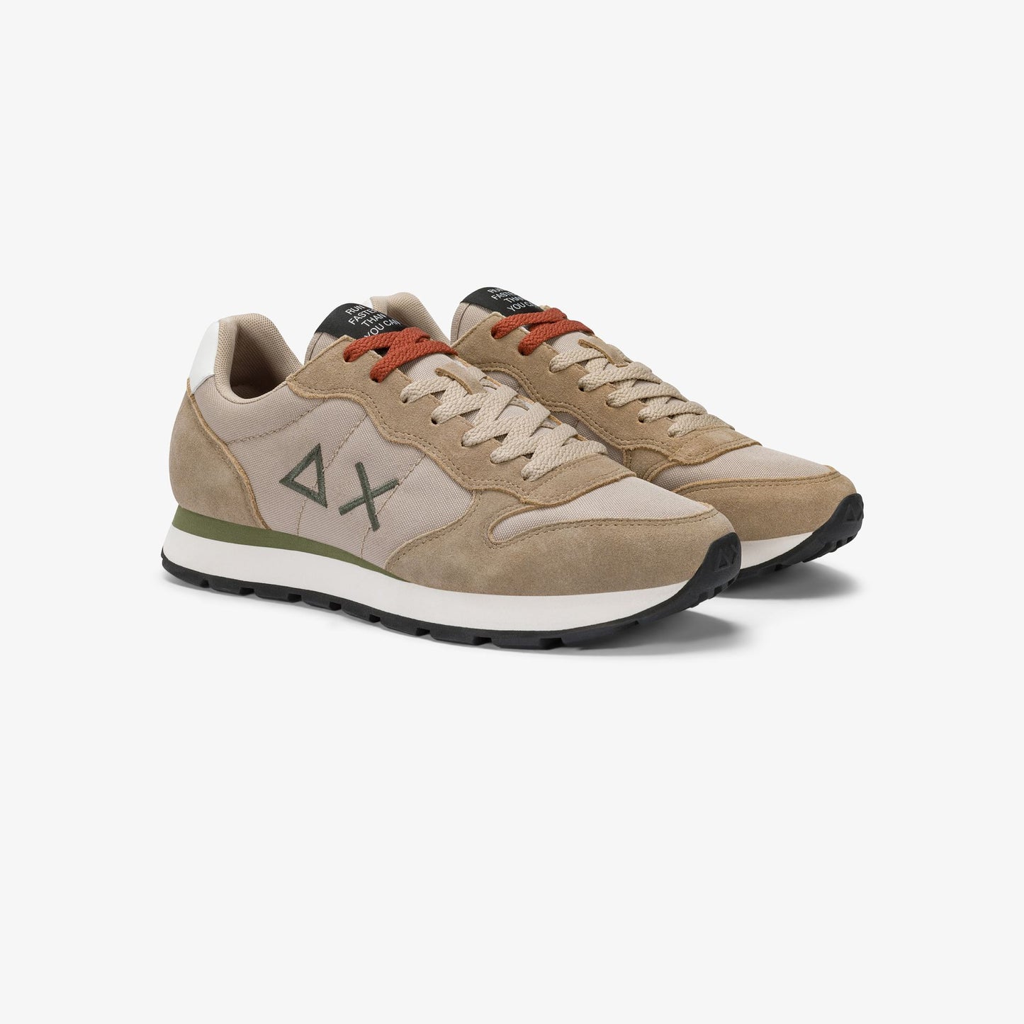 Sun68 Tom, Sneaker Uomo in Nylon e Suede - Bianco, Navy, Nero, Grigio, Verde, Beige