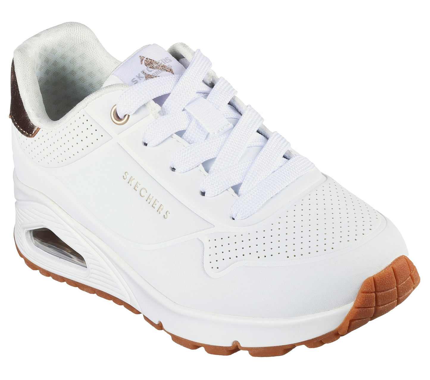 Skechers 310545 Uno Gen1 Shimmer Away, Fitness Donna - Nero, Bianco