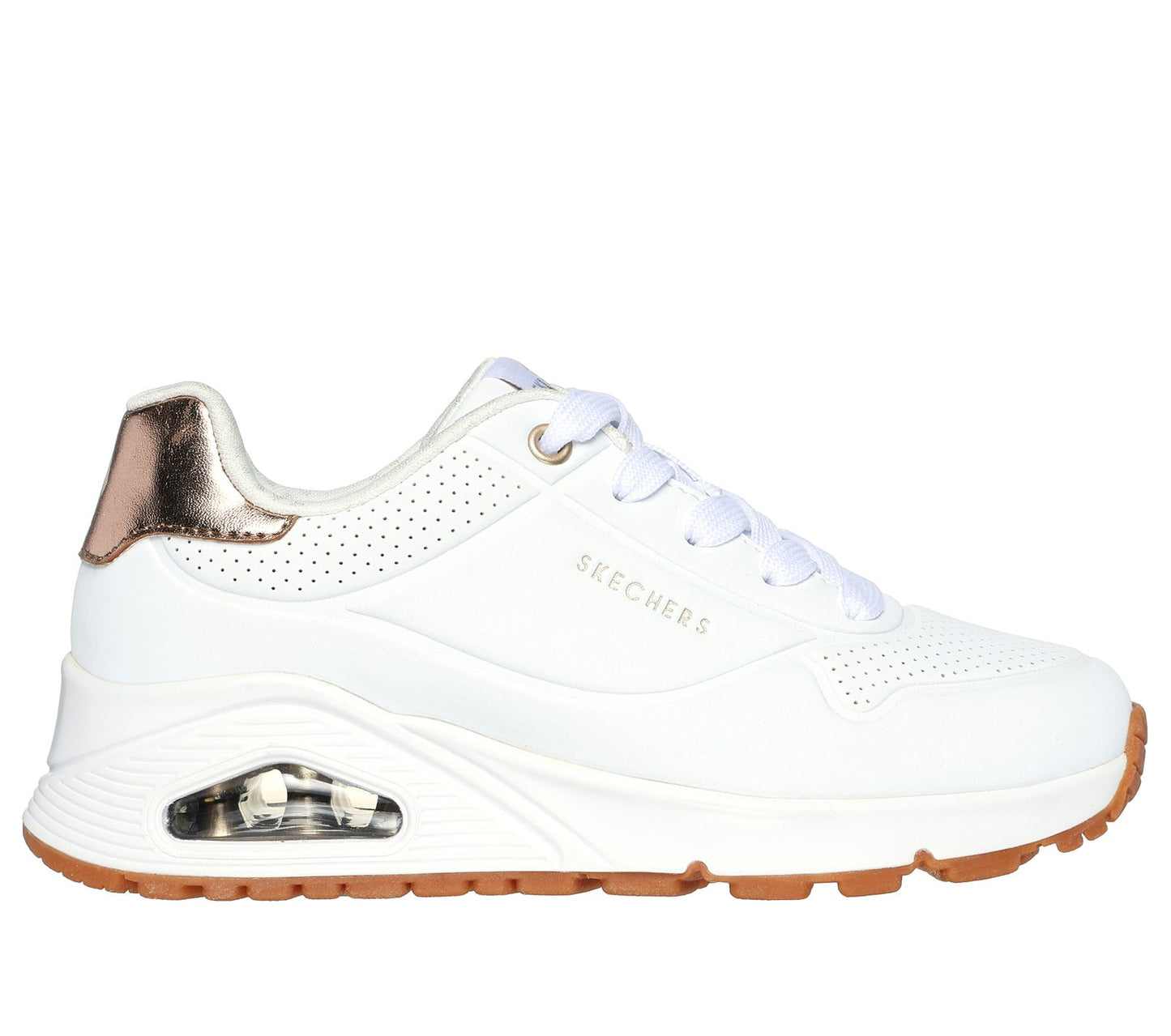 Skechers 310545 Uno Gen1 Shimmer Away, Fitness Donna - Nero, Bianco