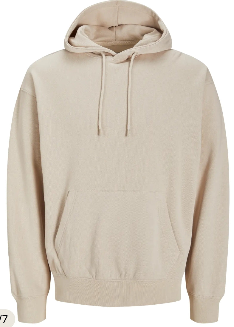 Jack&Jones JJECHARGE SWEAT HOOD NOOS, Felpa Garzata Uomo - Nero, Beige, Blu
