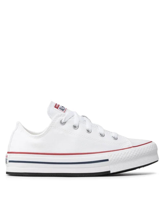 Converse Ctas Eva Lift Ox, Sneaker In Tela - Bianco, Nero