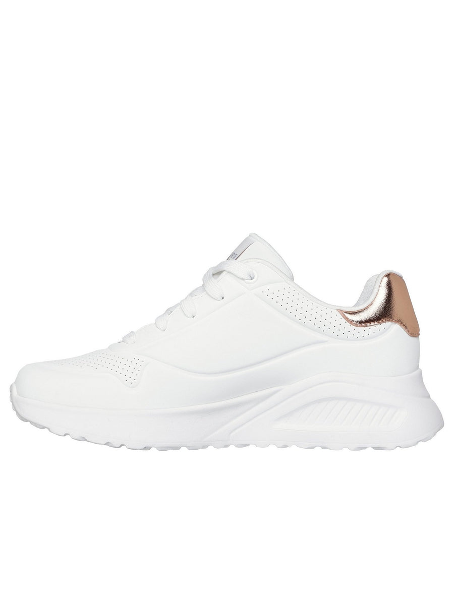 Skechers Uno Lite Shimmer Along 177291, Fitness Donna - Bianco