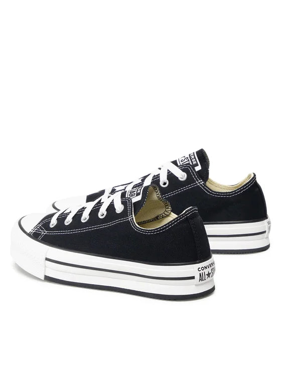 Converse Ctas Eva Lift Ox, Sneaker In Tela - Bianco, Nero