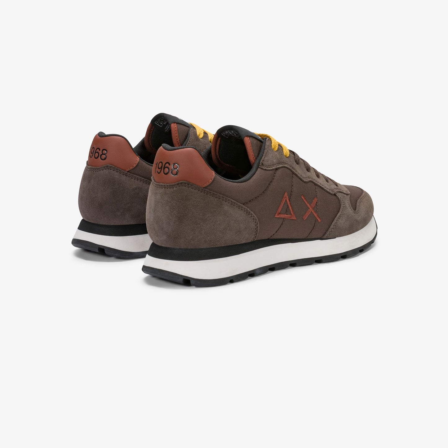 Sun68 Tom Solid, Sneaker Uomo in Suede e Nylon - Marrone, Bianco Panna