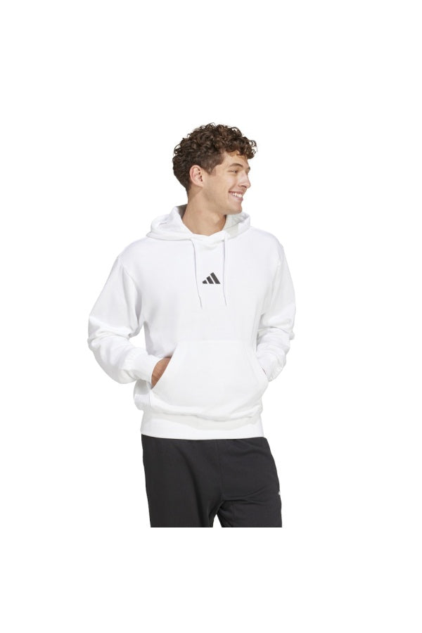 Adidas Feel Cozy, Felpa Con Cappuccio Uomo - Grigio, Bianco