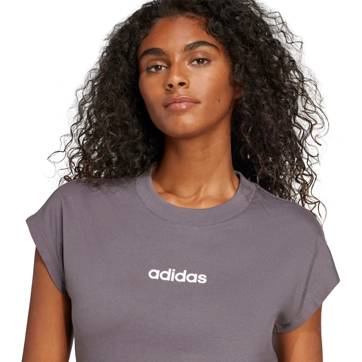 Adidas Essentials, T-Shirt Donna Slim - Grigio