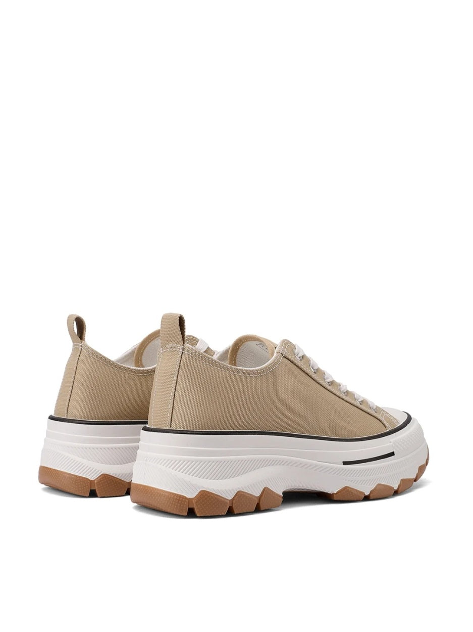 QUEEN HELENA XZ003, Sneaker Donna Chunky In Tela - Bianco, Beige, Blu