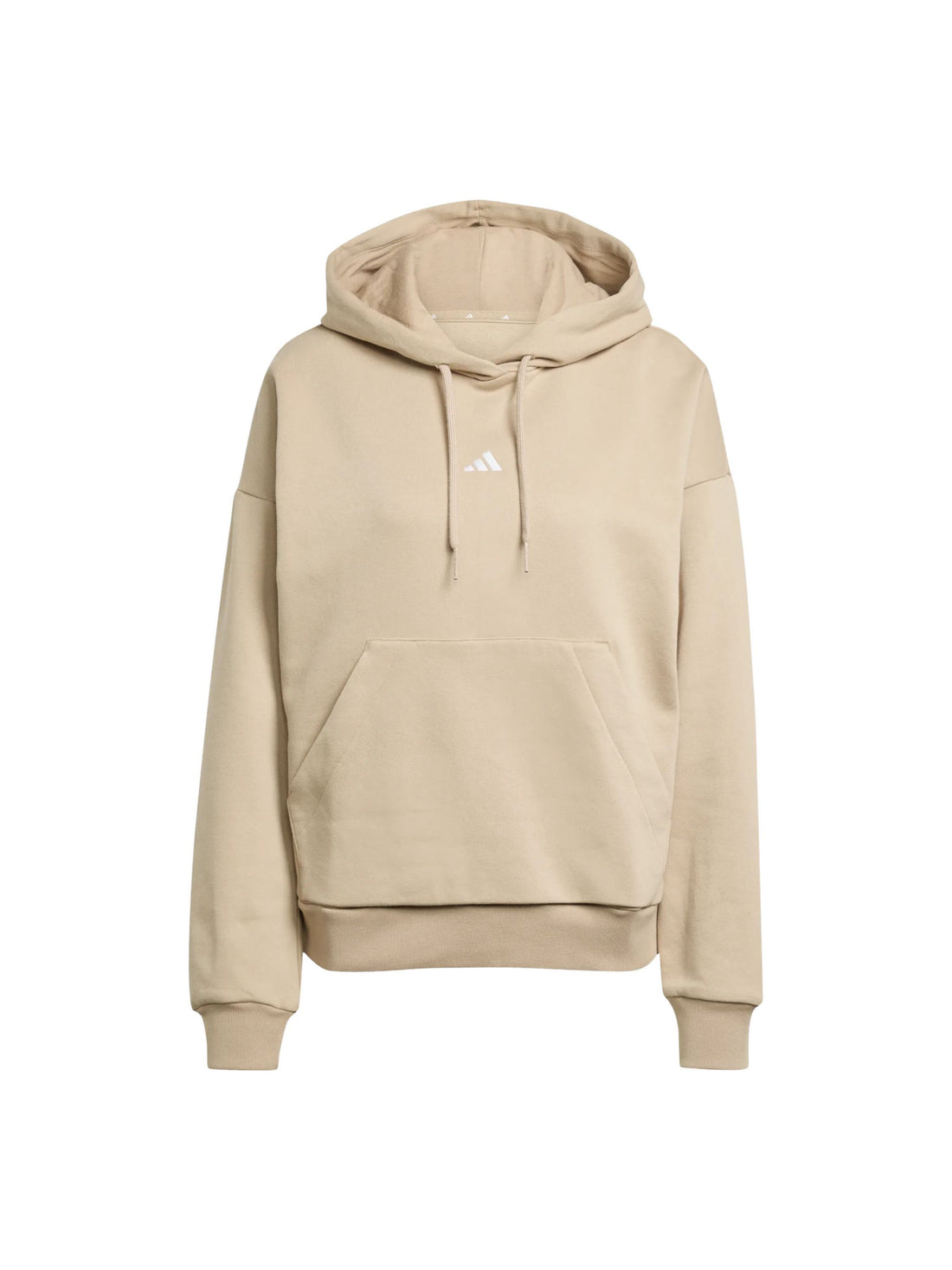 Adidas Essentials Small Logo Feel Cozy, Felpa Con Cappuccio Donna - Nero, Sabbia