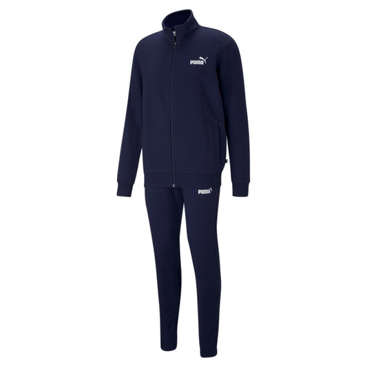 Puma Clean Sweat Suit TR, Tuta Da Uomo In Cotone Garzato - Blu