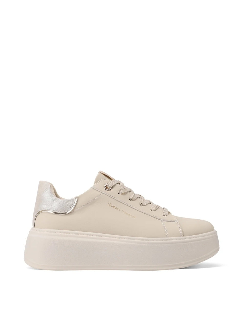 QUEEN HELENA (X33-4), Sneaker Donna Con Platform in Gomma - Beige