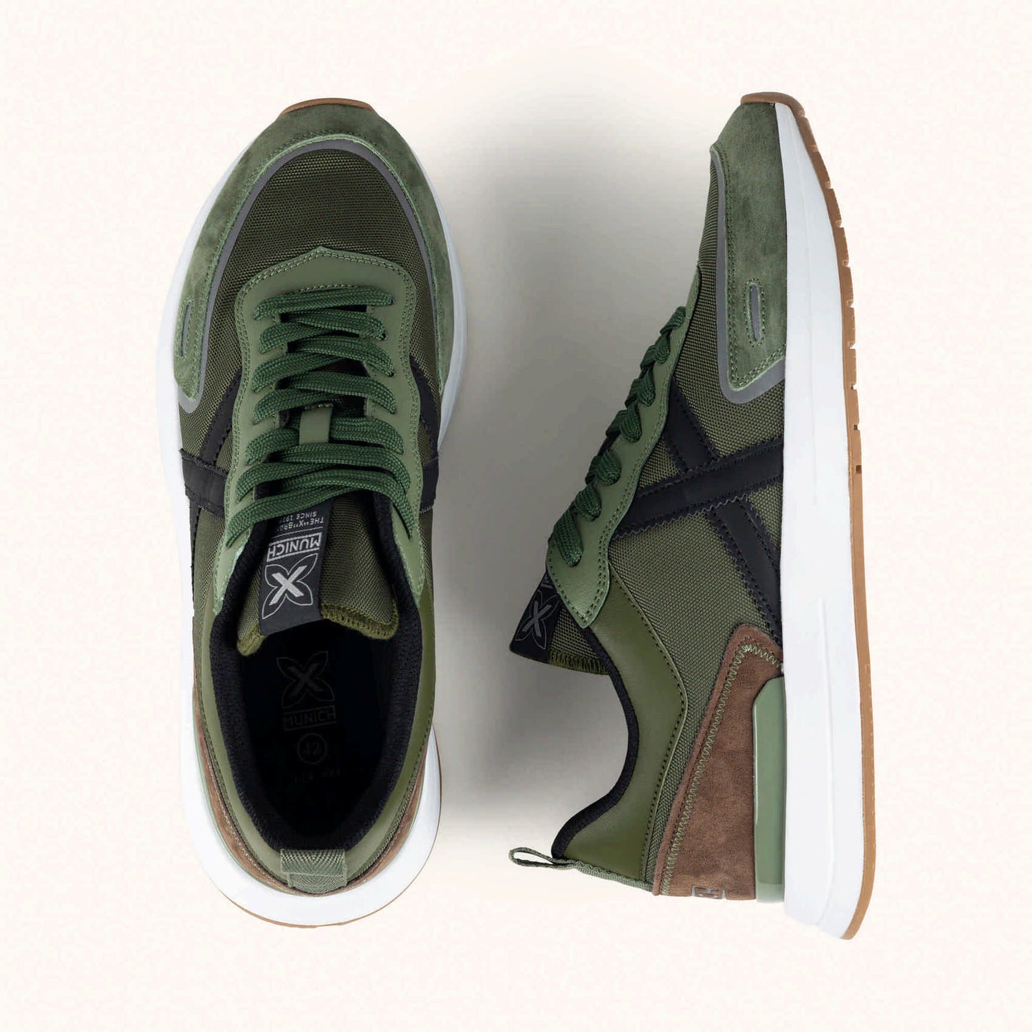 Munich Speed, Sneaker Uomo - Verde, Marrone