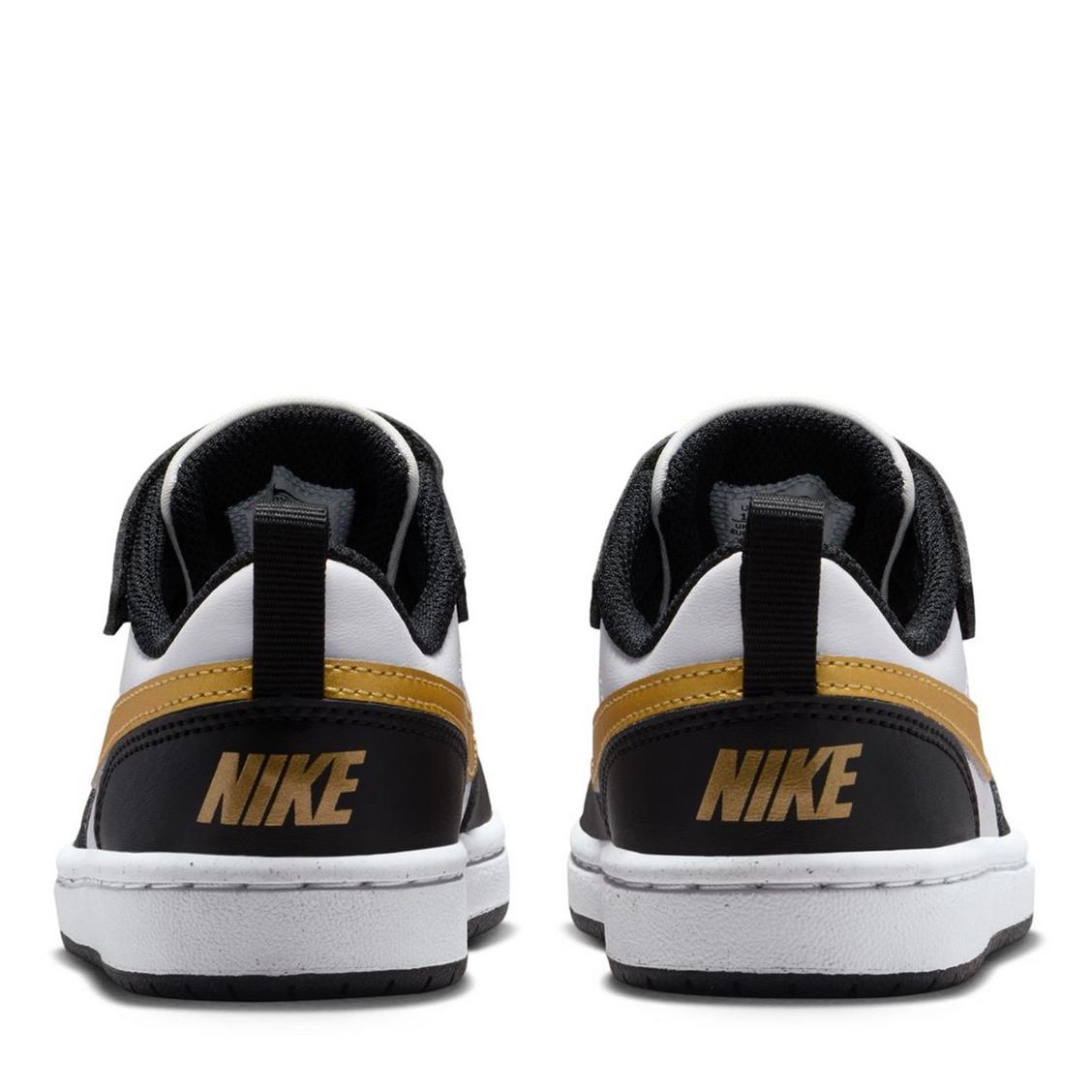 NIKE Court Borough Low Recraft (GS), Sneaker Bambini - Bianco, Bianco/Nero, Nero/Oro