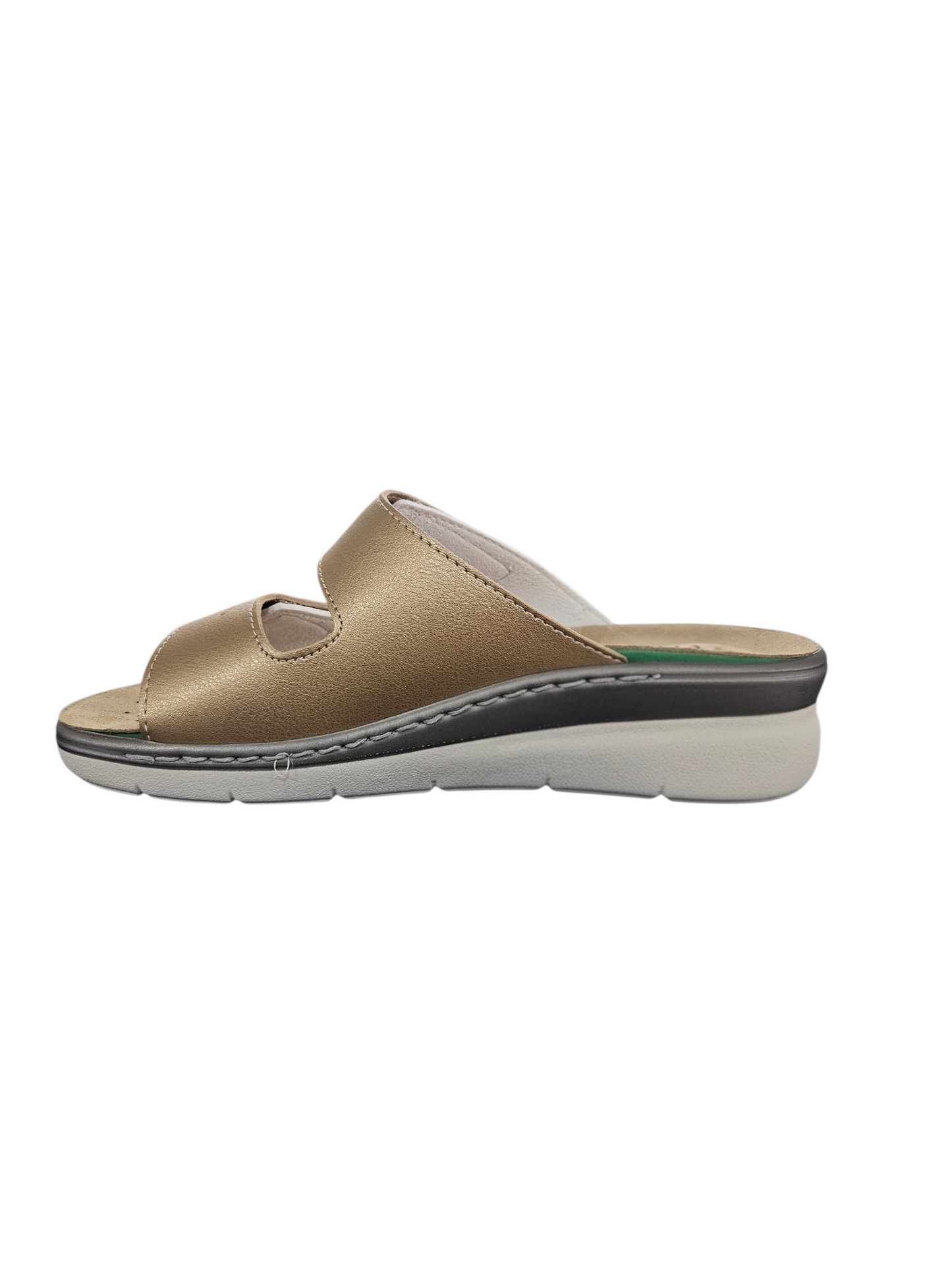 FlyFlot 79 D74 ZV, Ciabatte Donna Con Doppia Fibbia - Beige, Antracite