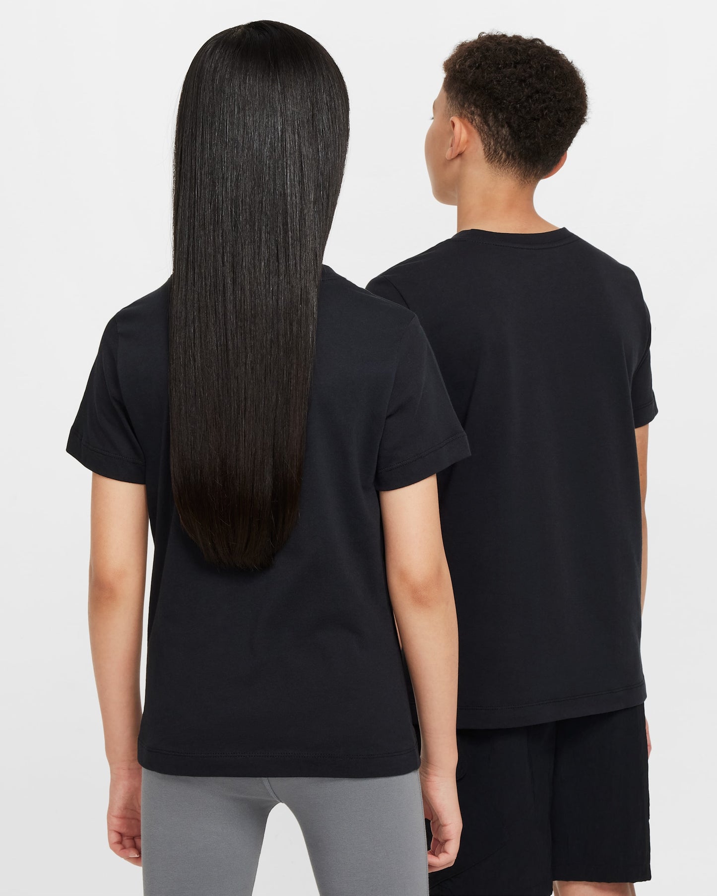 Nike Sportswear, T-Shirt Bambini Con Logo Stampato - Nero, Bianco