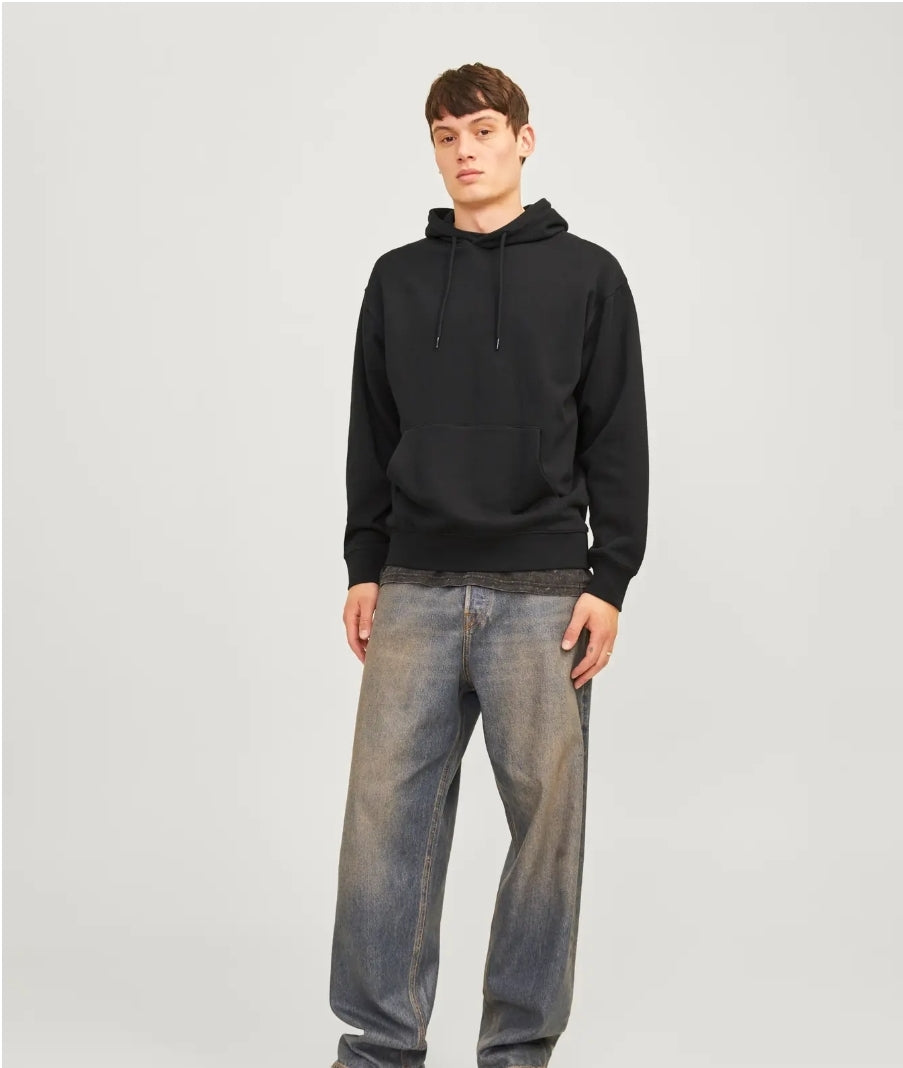 Jack&Jones JJECHARGE SWEAT HOOD NOOS, Felpa Garzata Uomo - Nero, Beige, Blu