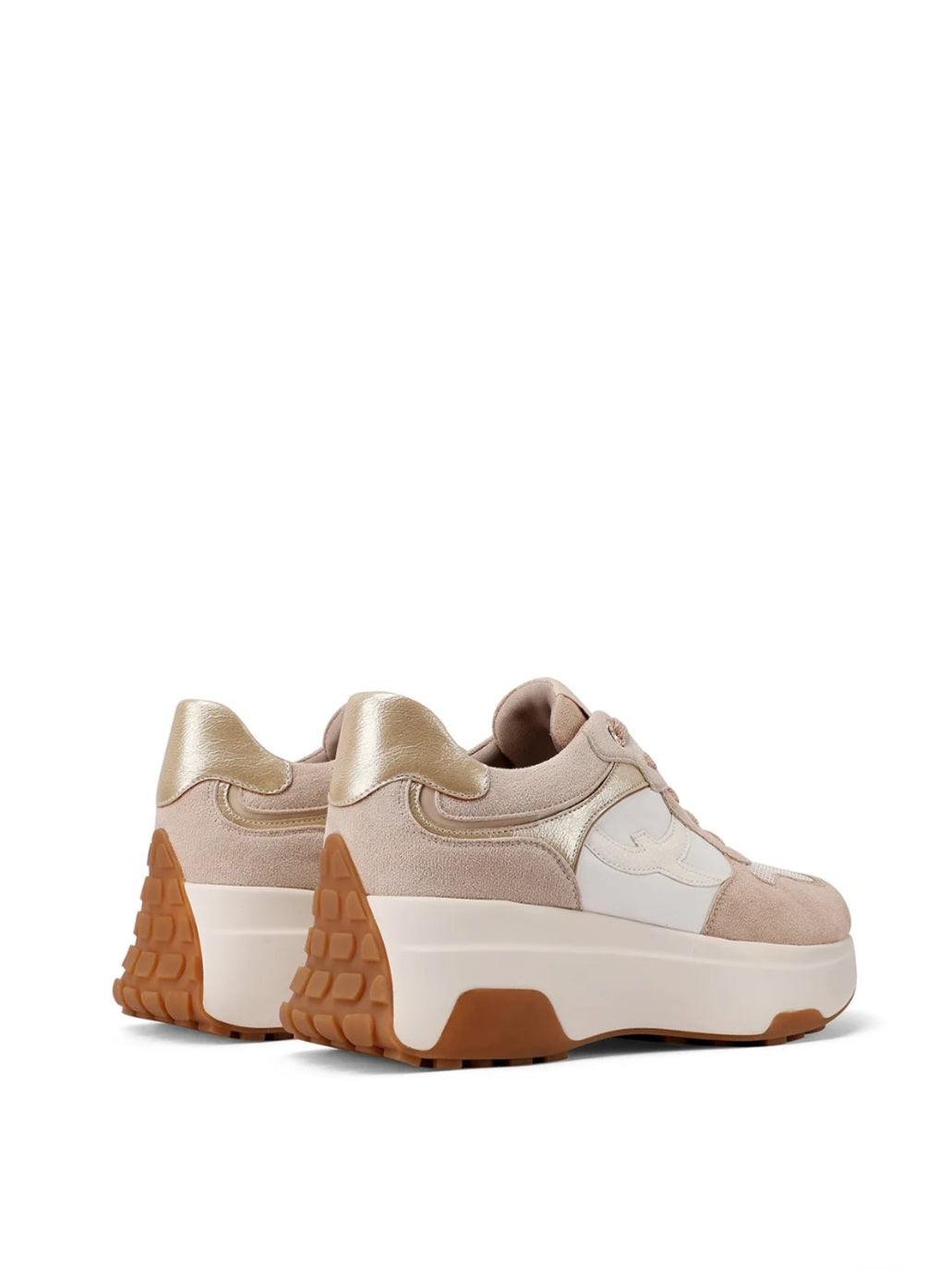 QUEEN HELENA (X33-25), Sneaker Platform - Beige, Nero